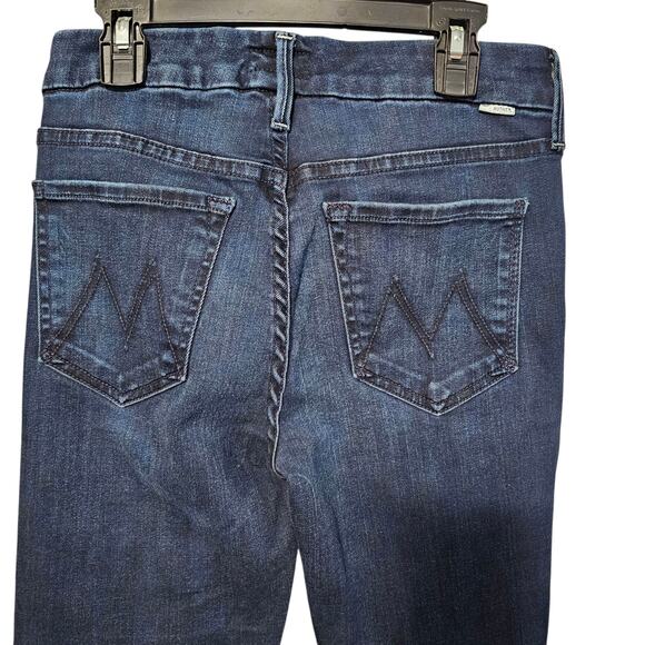 Mother Denim The Looker Mid Rise Skinny Ankle Length Jean Dark Lover Size 26 - Picture 4 of 11